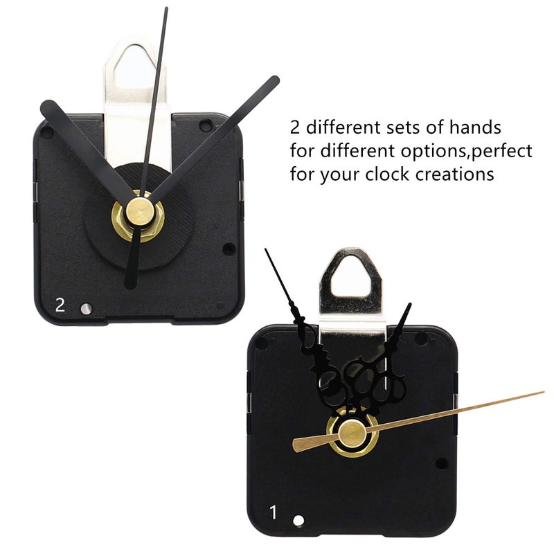 TIKROUND 12888 Sweep Silent Clock Movement Mechanism with 2 Sets Small Hands 13.5mm (17/32 inch) Shaft Length 5.5mm (7/32 inch) Thread Length. - Image 4